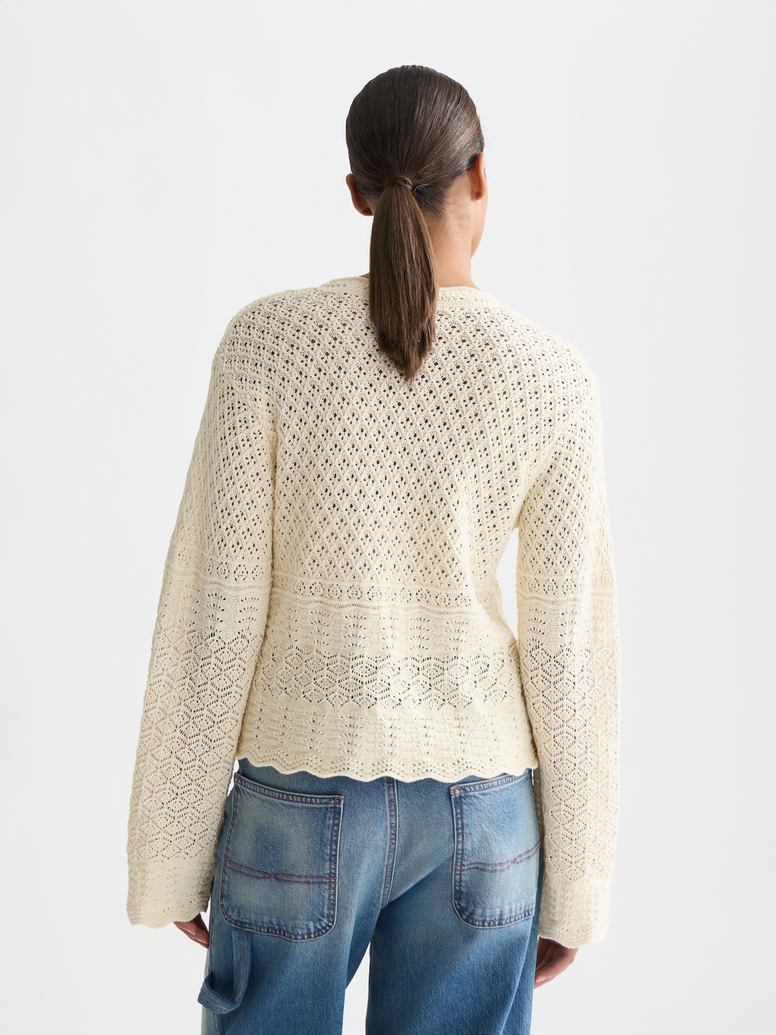 Pointelle v-neck pullover - Scotch & Soda AU