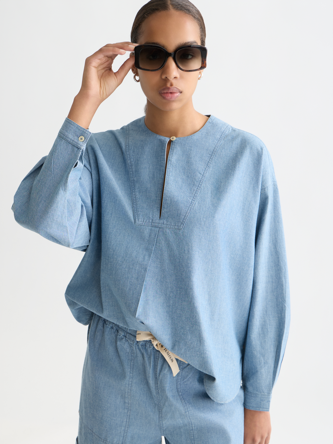 Denim bib shirt - Scotch & Soda AU