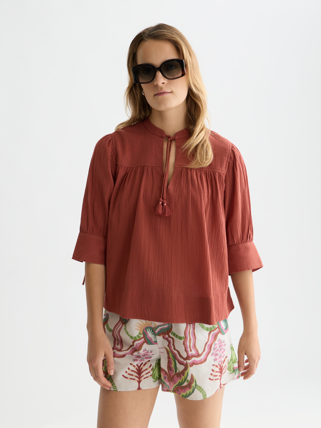 Gathered blouse