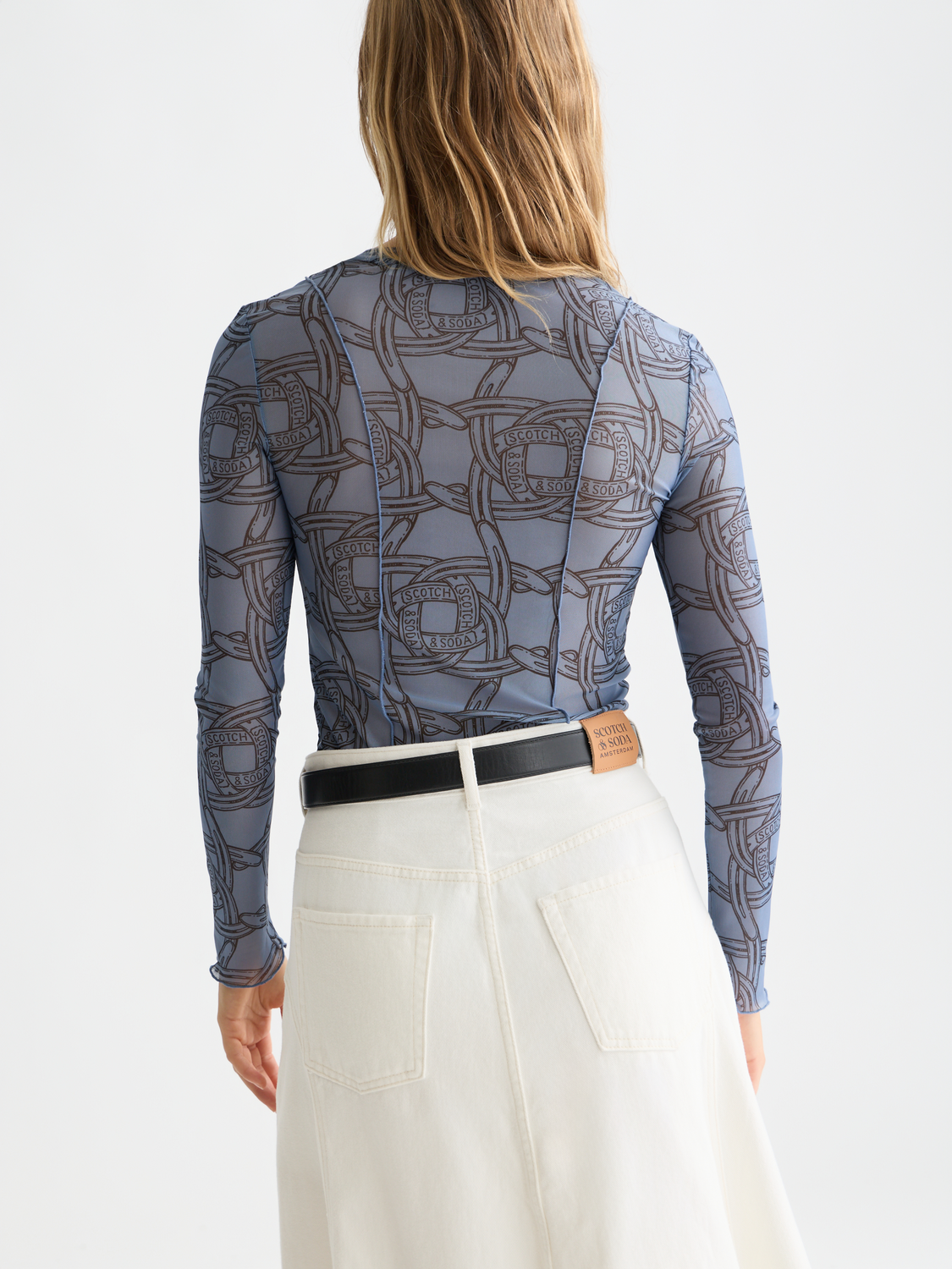 Mesh long sleeved t-shirt - Scotch & Soda AU
