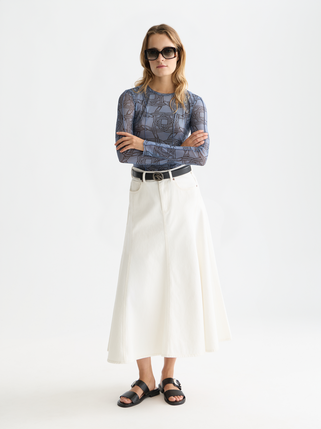 Mesh long sleeved t-shirt - Scotch & Soda AU