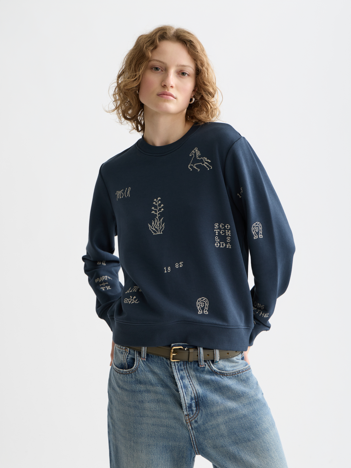 Embroidered sweatshirt - Scotch & Soda AU
