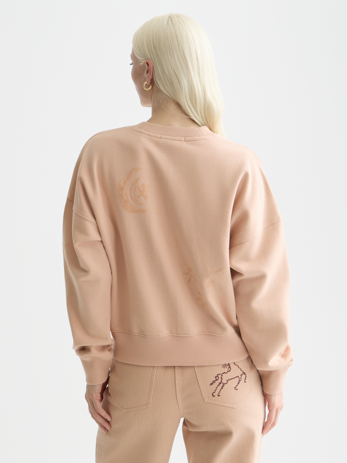 Sweatshirt with flock print - Scotch & Soda AU