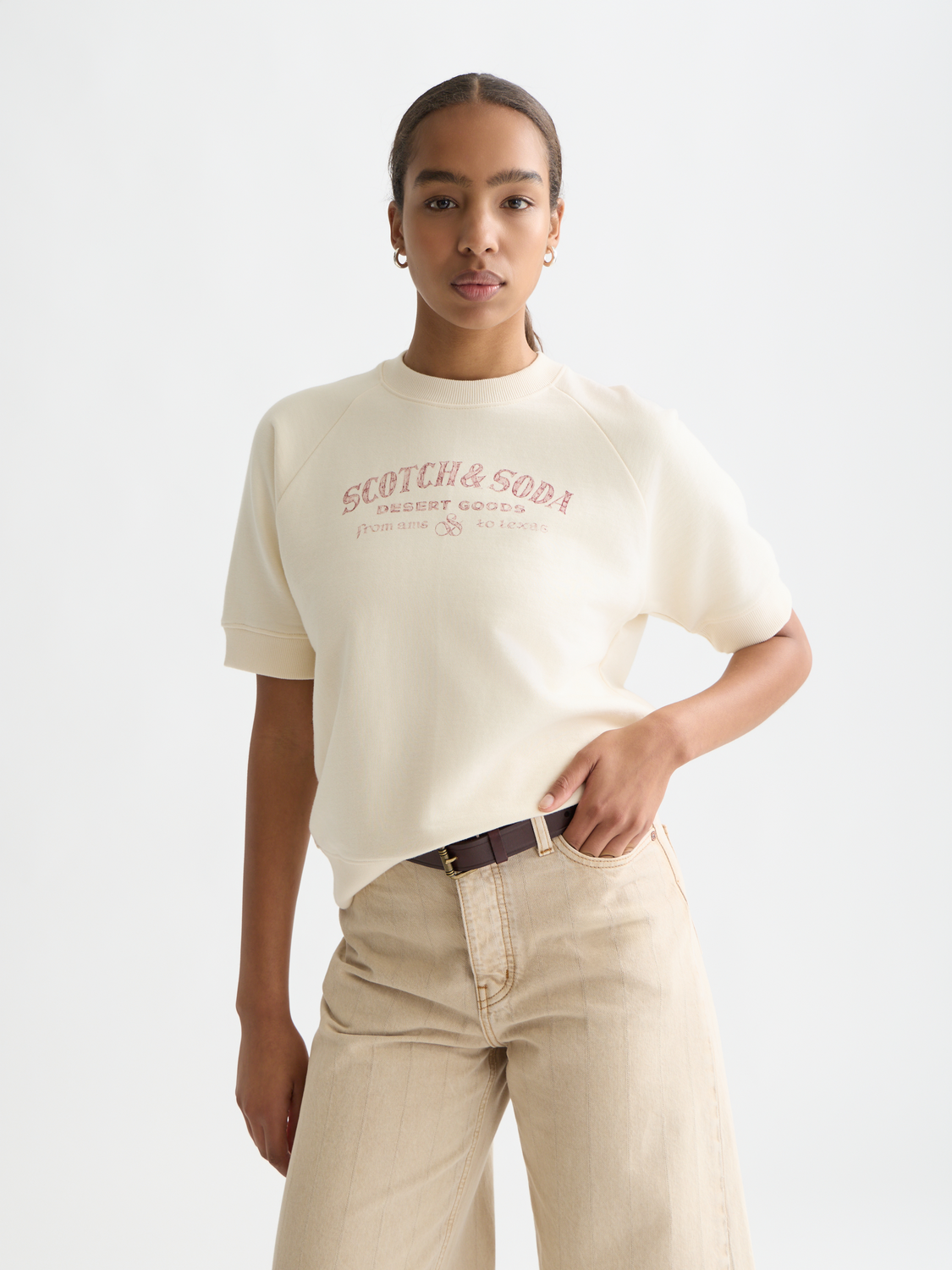 Short sleeved artwork sweatshirt - Scotch & Soda AU