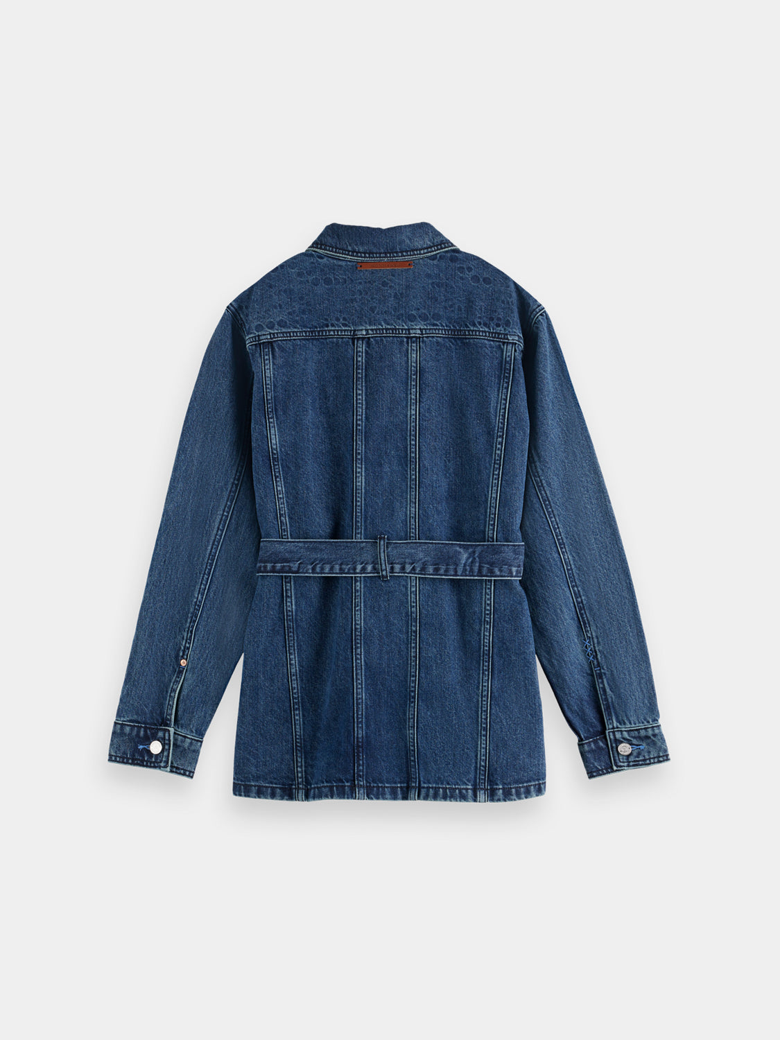 Belted denim jacket
