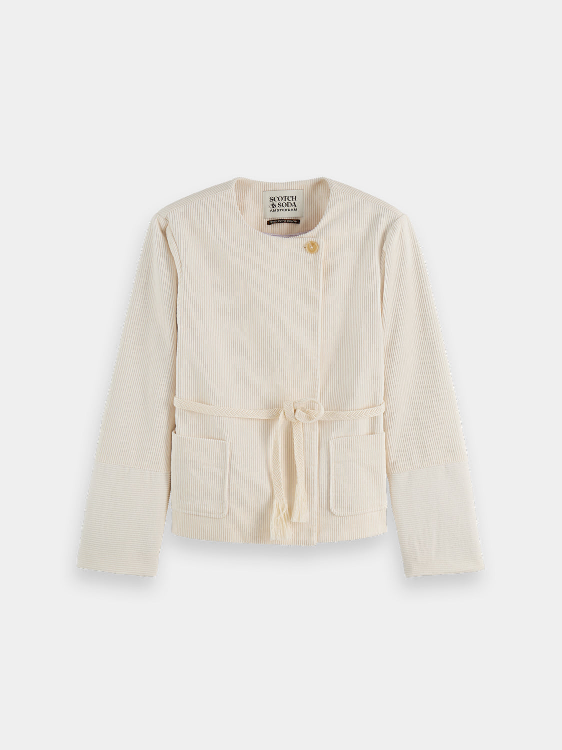Belted collarless jacket - Scotch & Soda AU