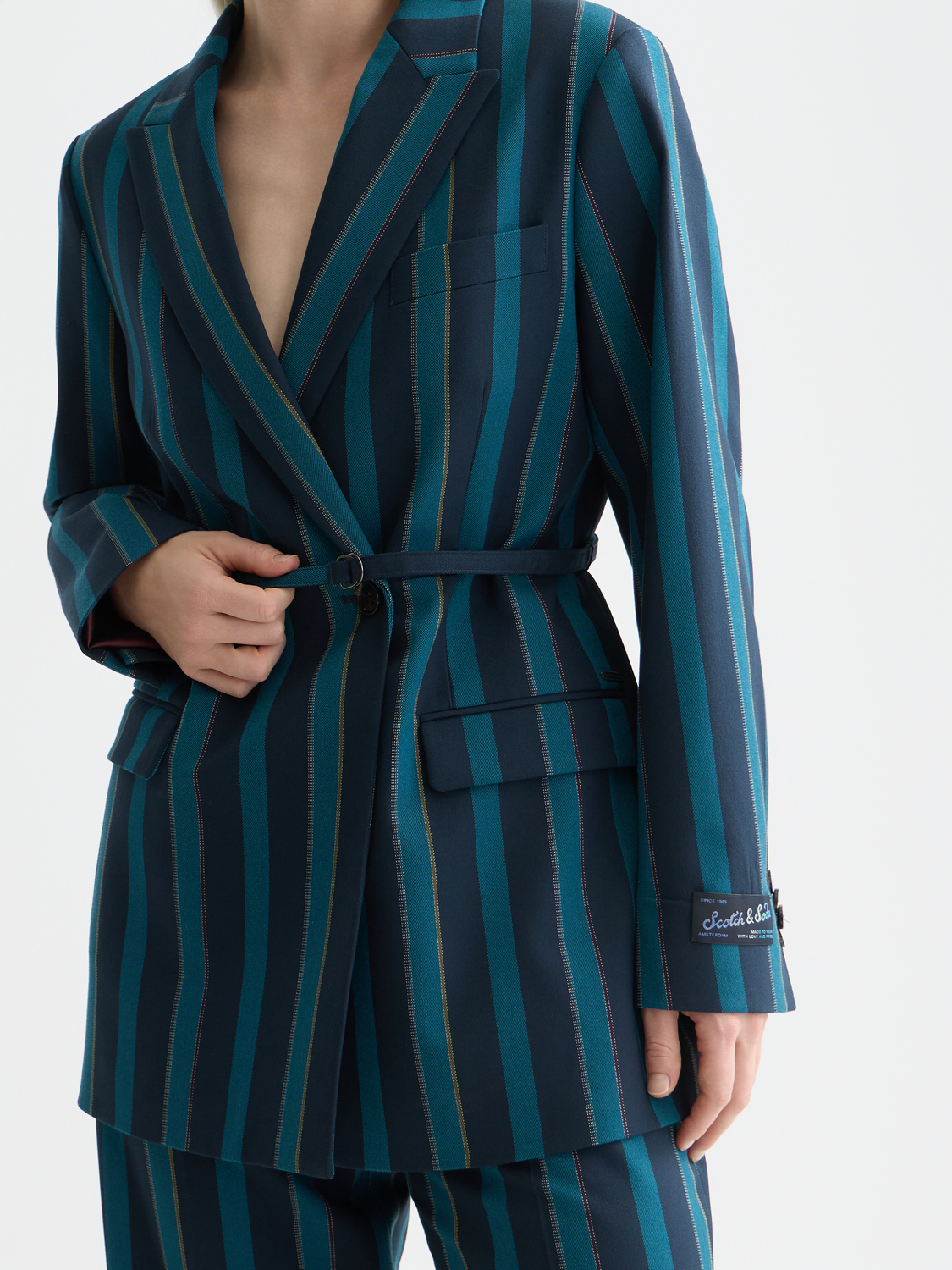 Double-breasted striped blazer - Scotch & Soda AU