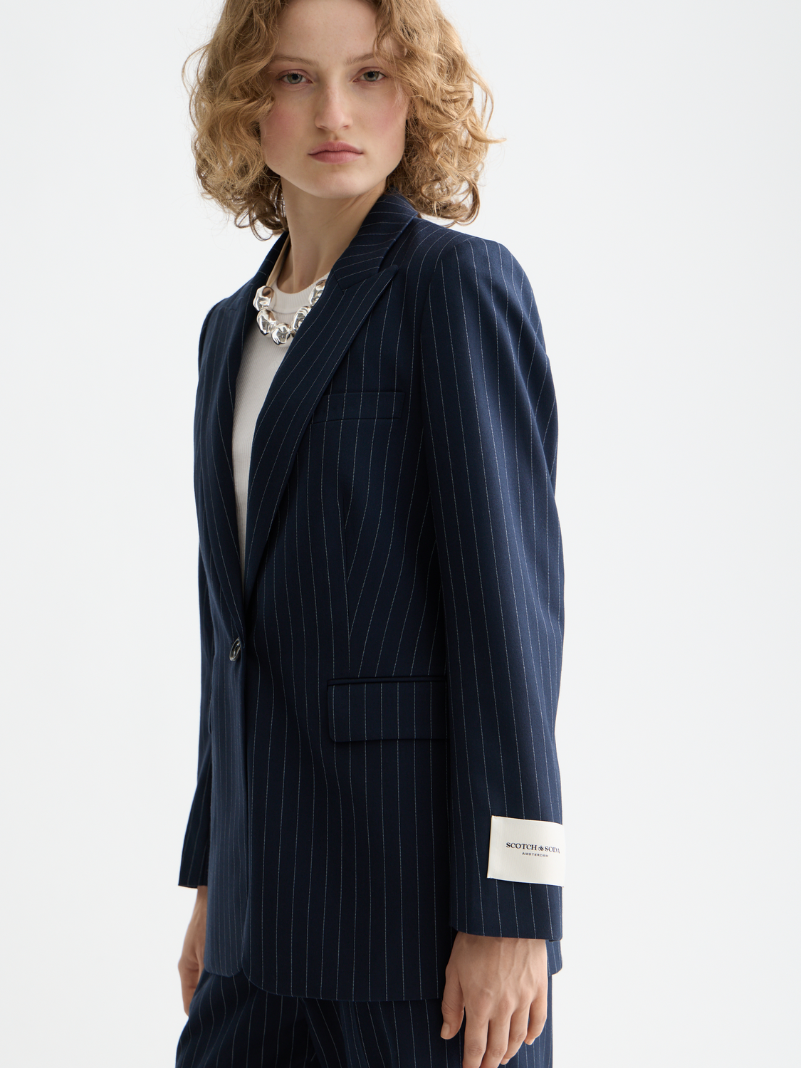 Single-breasted fitted blazer - Scotch & Soda AU