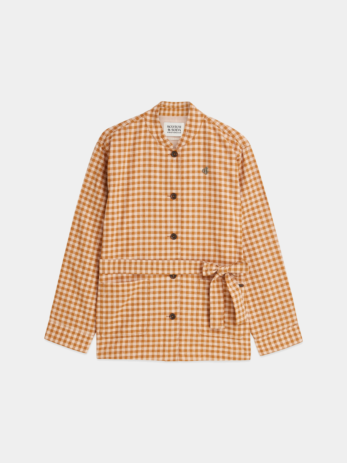 Gingham belted blazer - Scotch & Soda AU