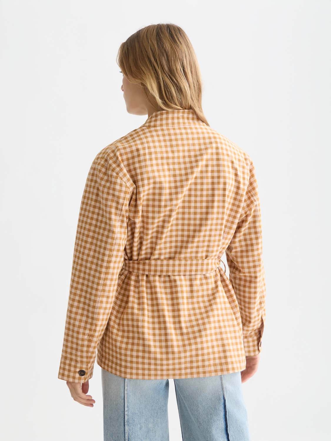 Gingham belted blazer - Scotch & Soda AU