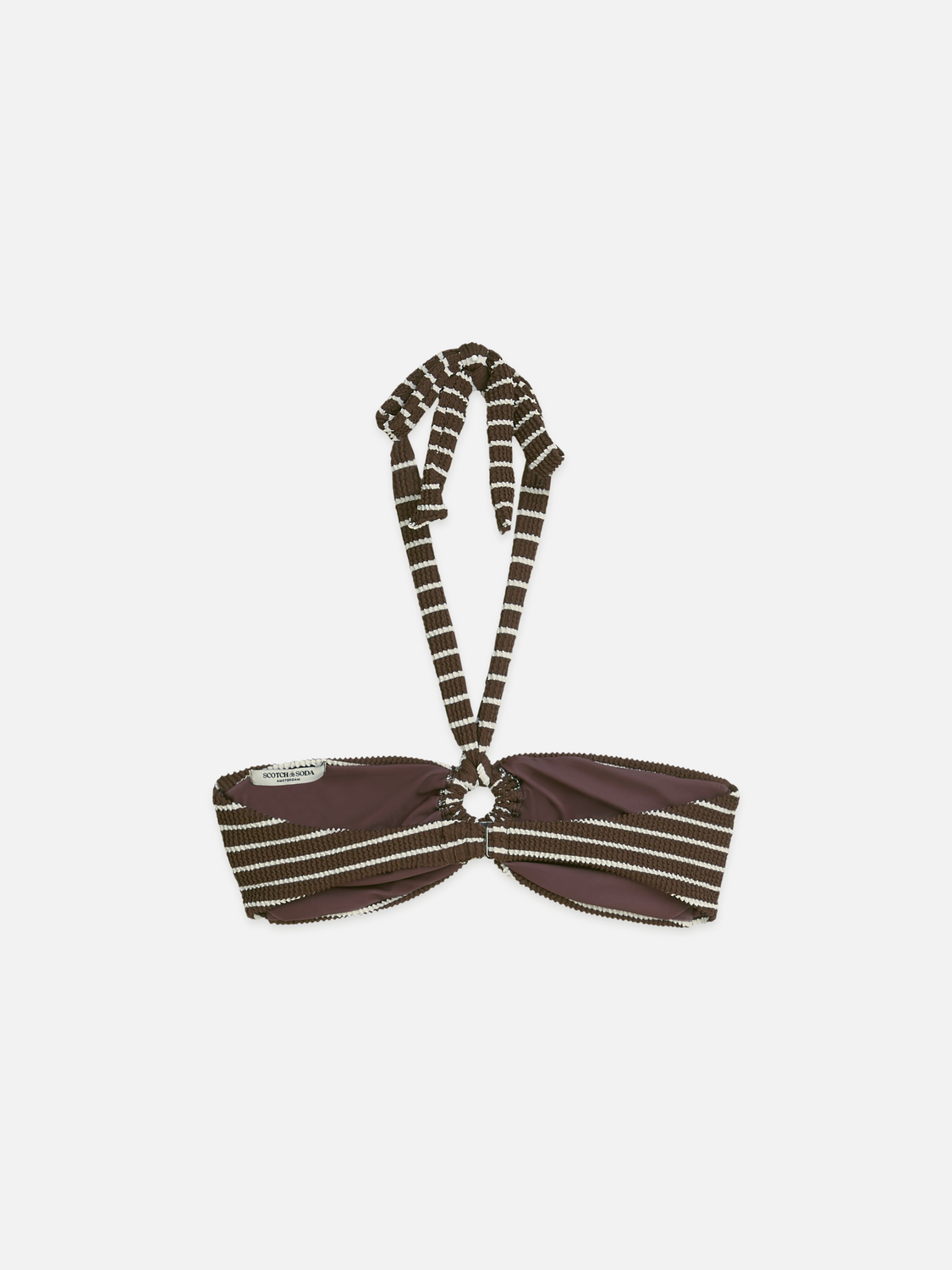 Striped bikini top