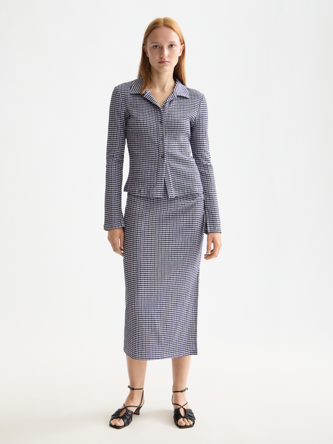 Gingham midi skirt - Scotch & Soda AU