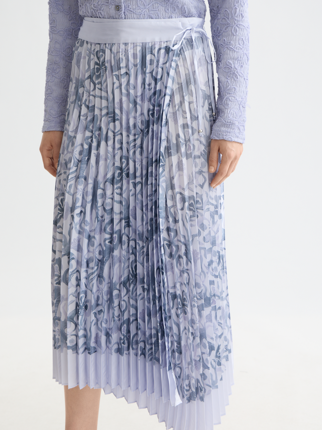 Asymmetrical pleated skirt - Scotch & Soda AU