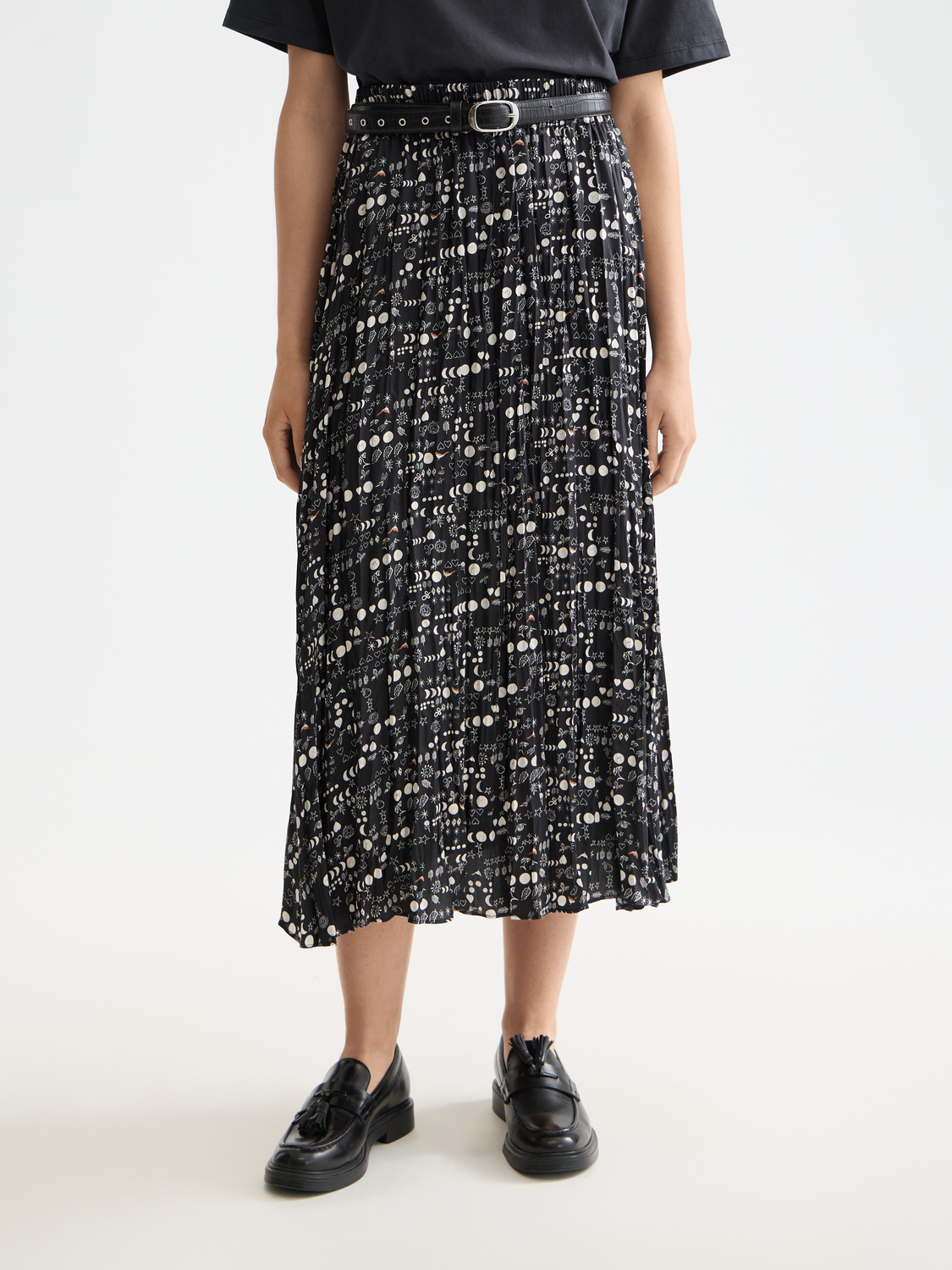 Crinkle pleated midi skirt - Scotch & Soda AU