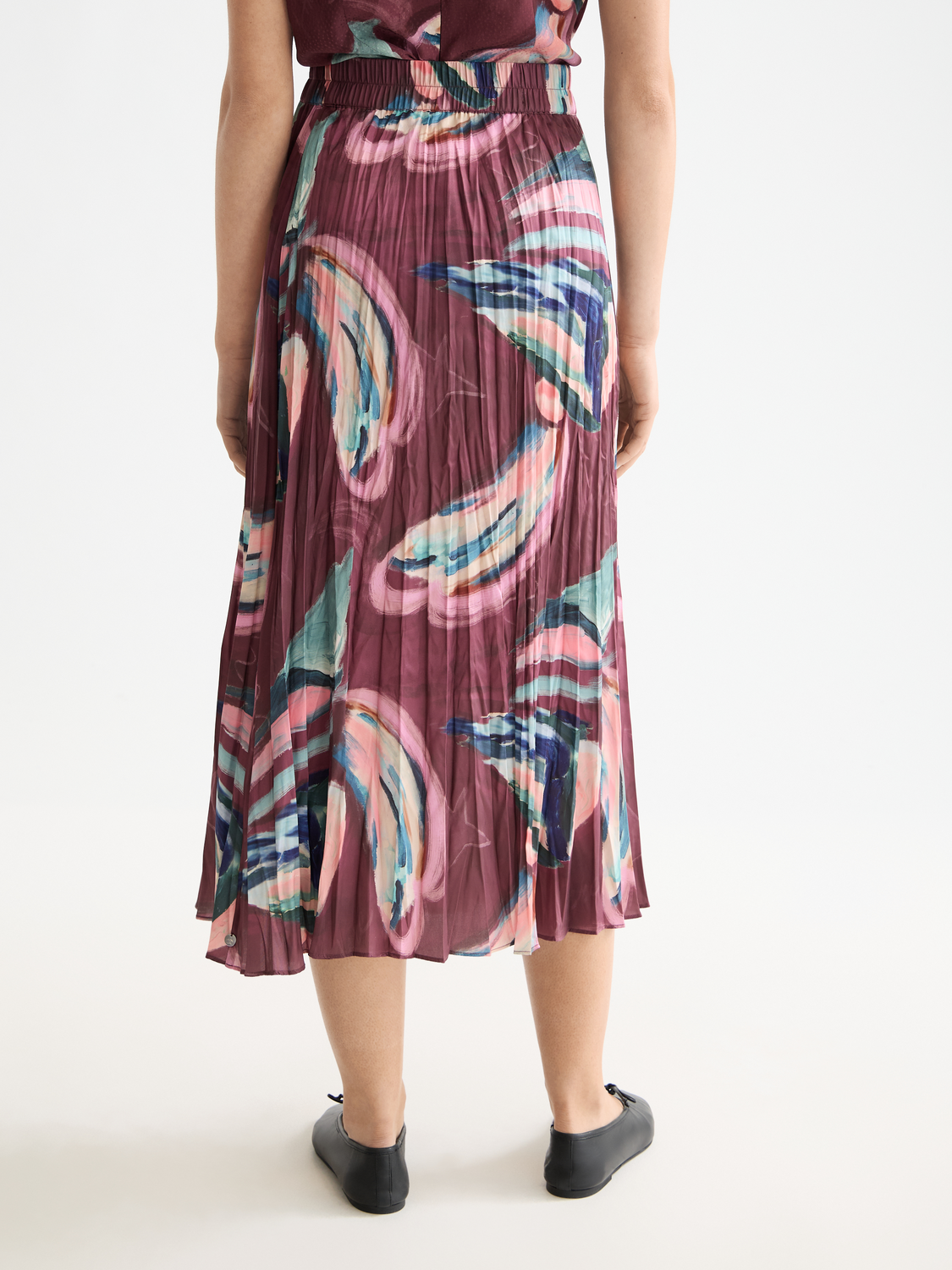 Crinkle pleated midi skirt - Scotch & Soda AU