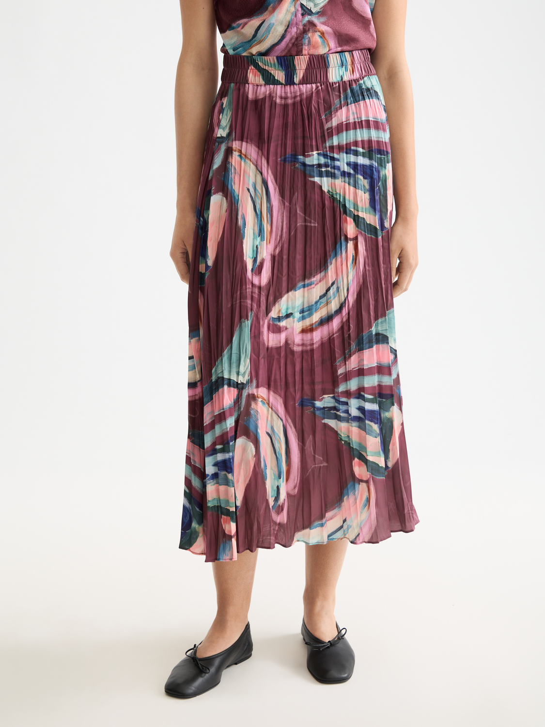 Crinkle pleated midi skirt - Scotch & Soda AU