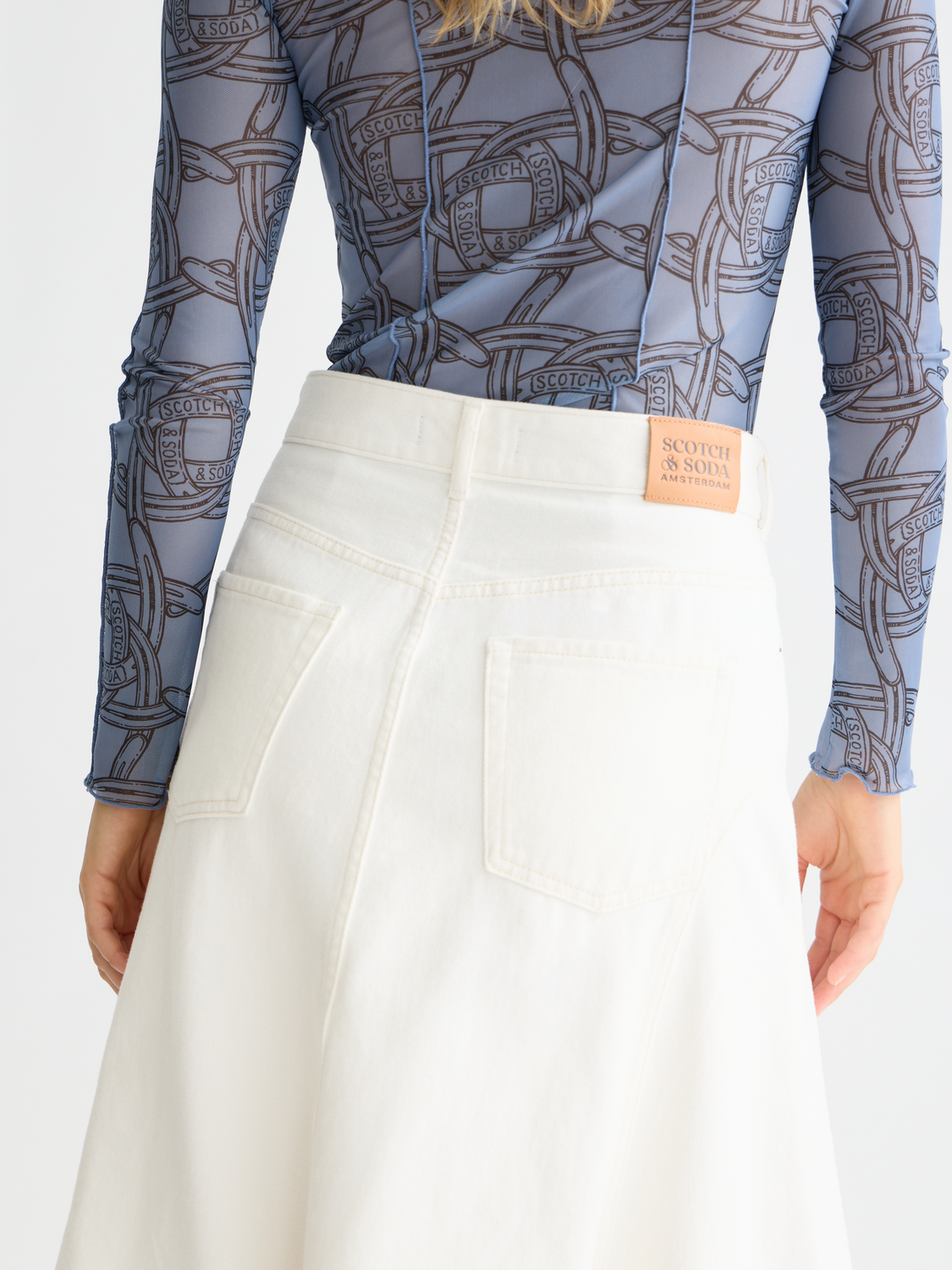 Denim maxi skirt - Scotch & Soda AU