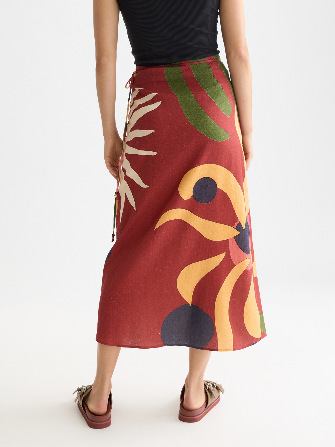 Linen wrap skirt - Scotch & Soda AU