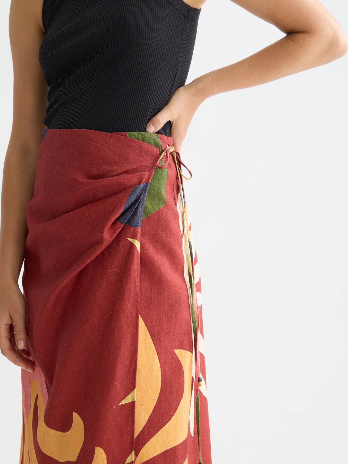 Linen wrap skirt - Scotch & Soda AU