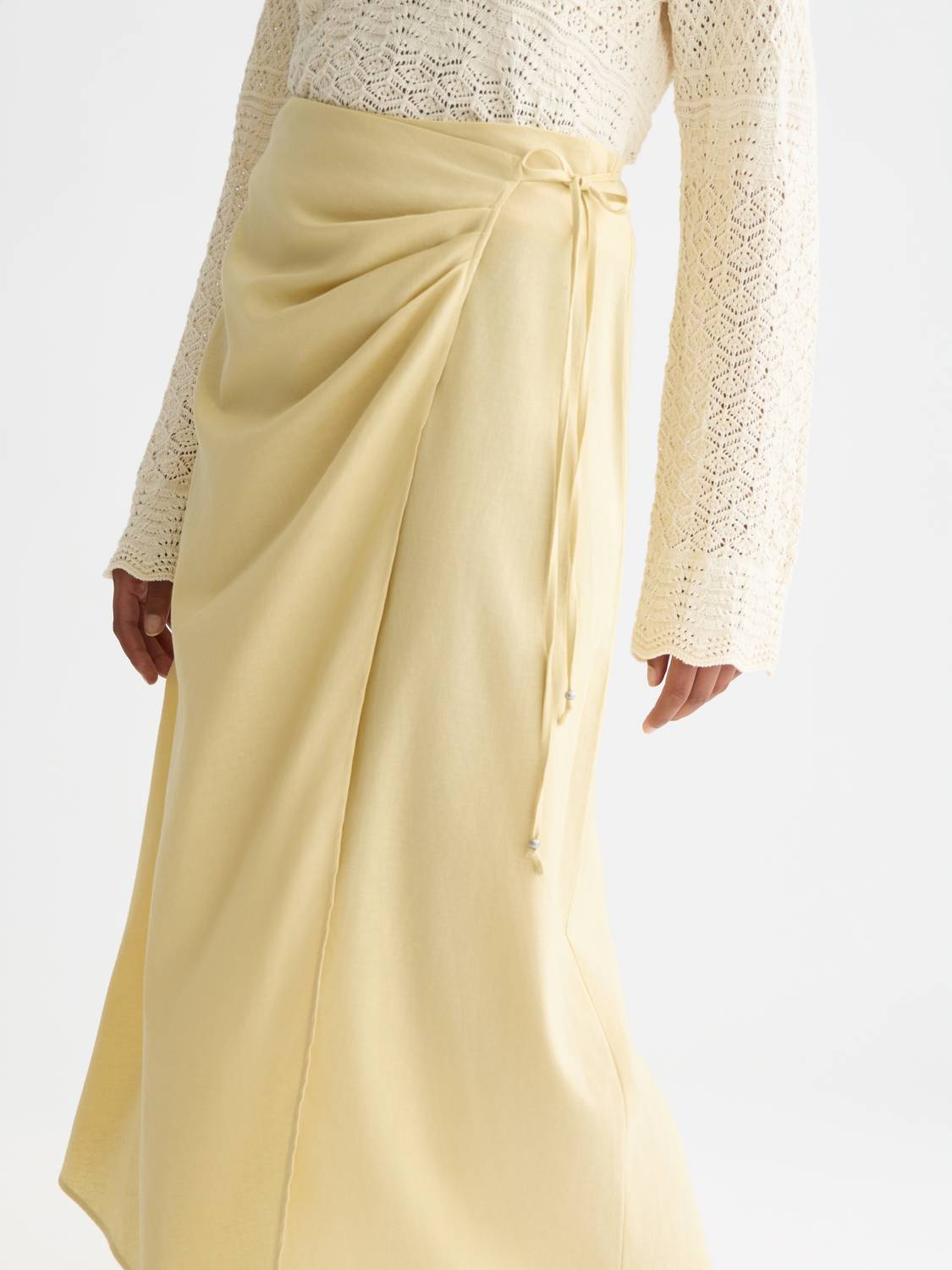 Linen wrap skirt - Scotch & Soda AU