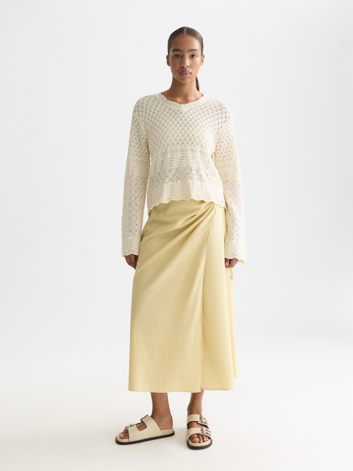 Linen wrap skirt - Scotch & Soda AU