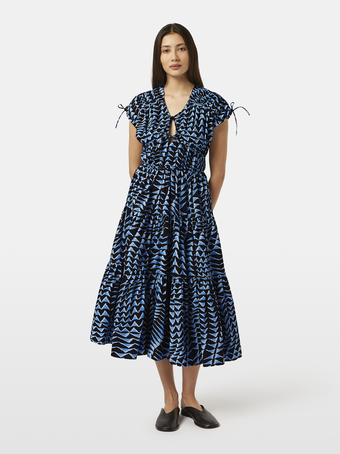 Tiered poplin midi dress - Scotch & Soda AU
