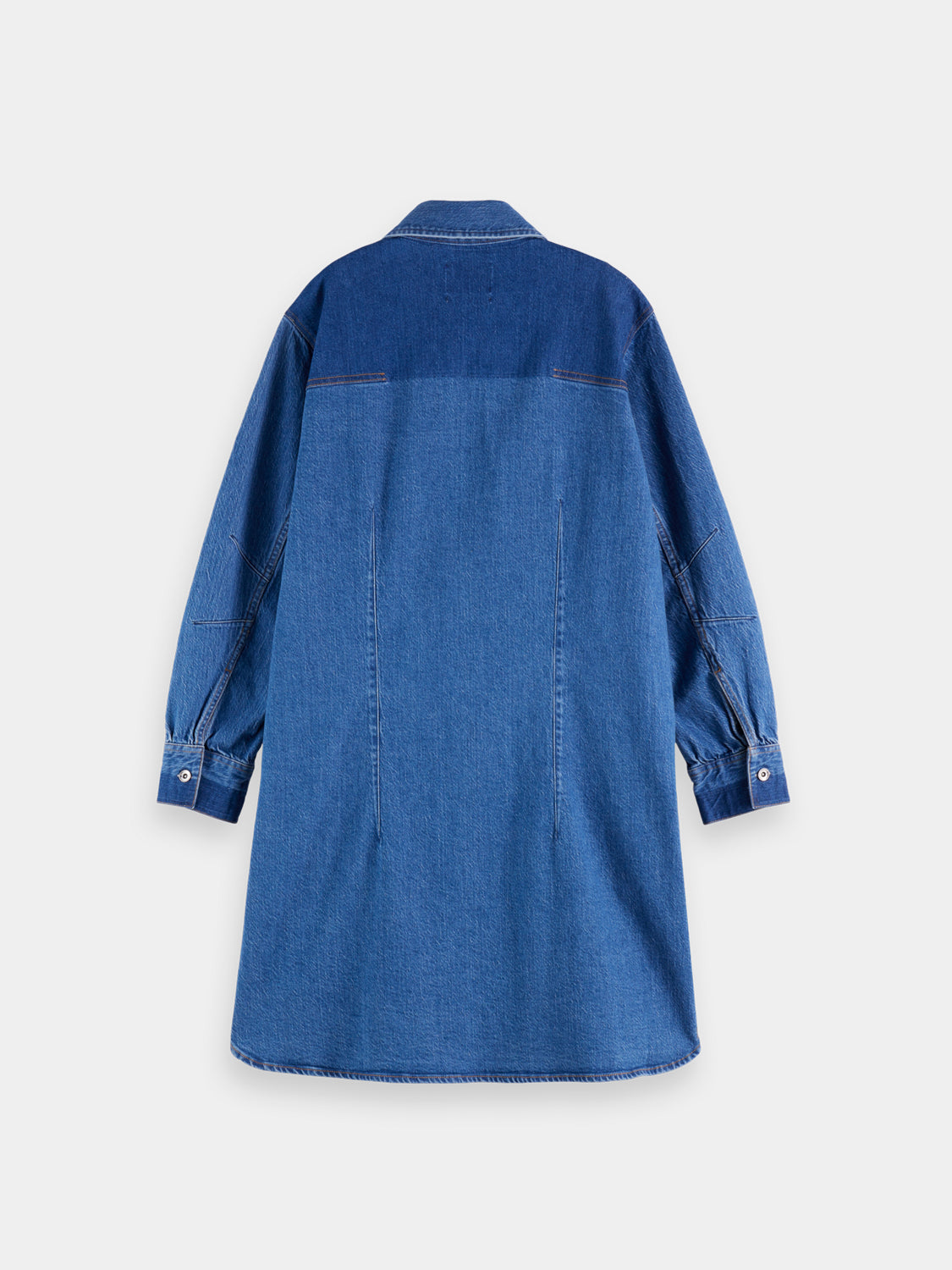 Washed denim mini shirtdress - Scotch & Soda AU