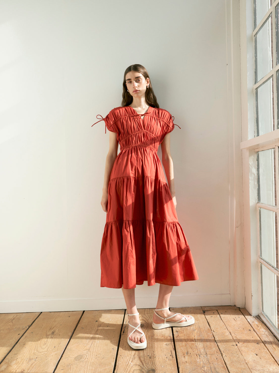Gathered midi dress Gathered midi dress