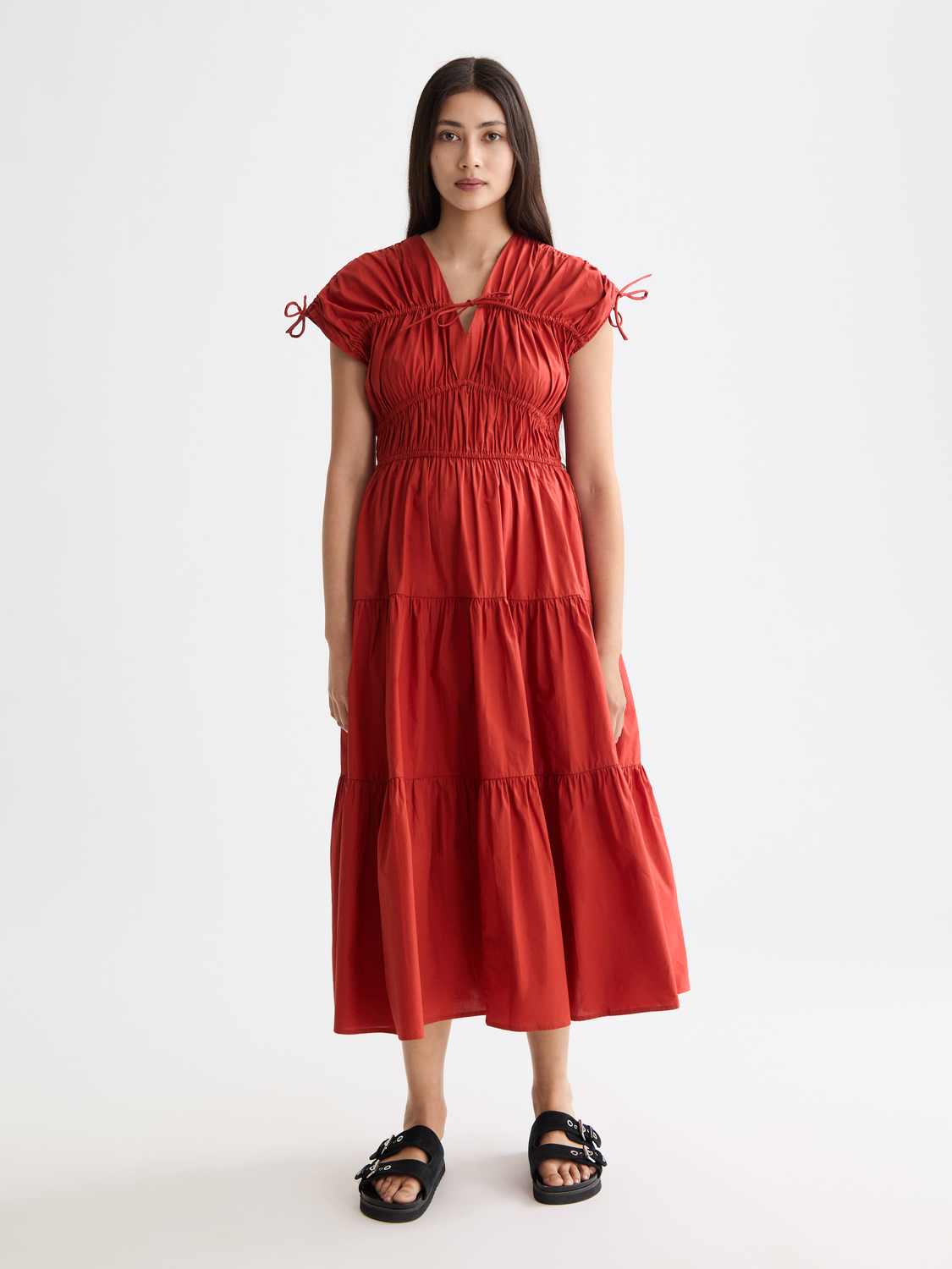 Gathered midi dress - Scotch & Soda AU