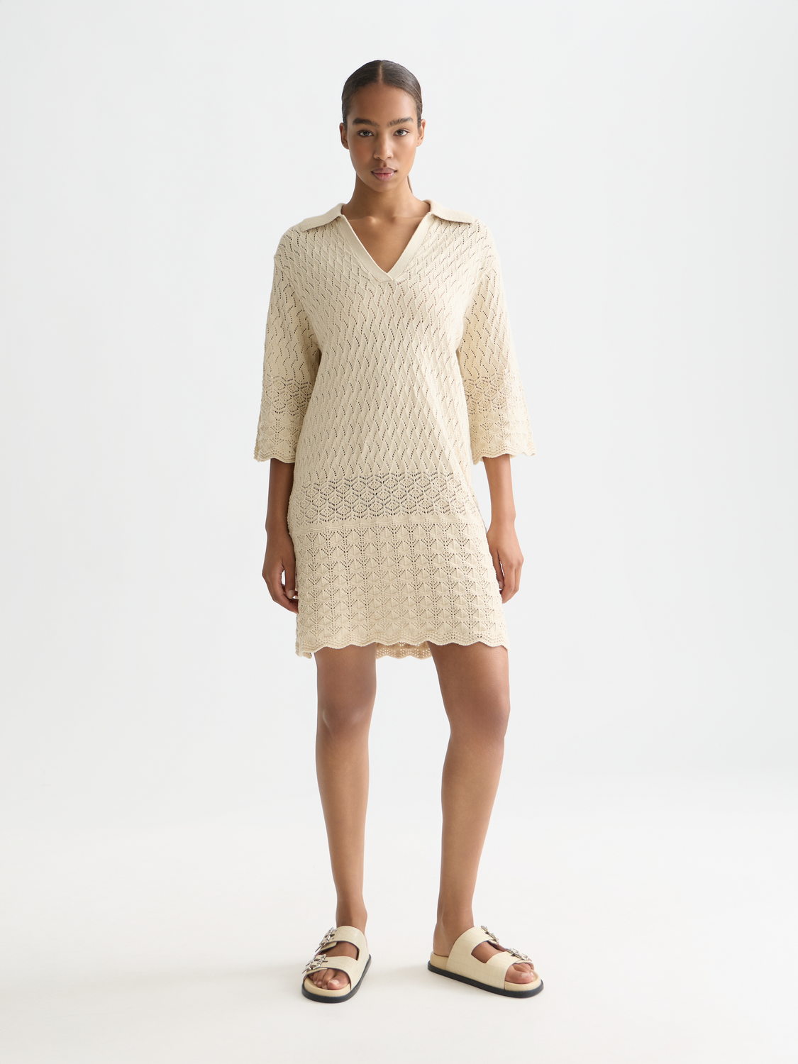 Pointelle knitted tunic dress - Scotch & Soda AU
