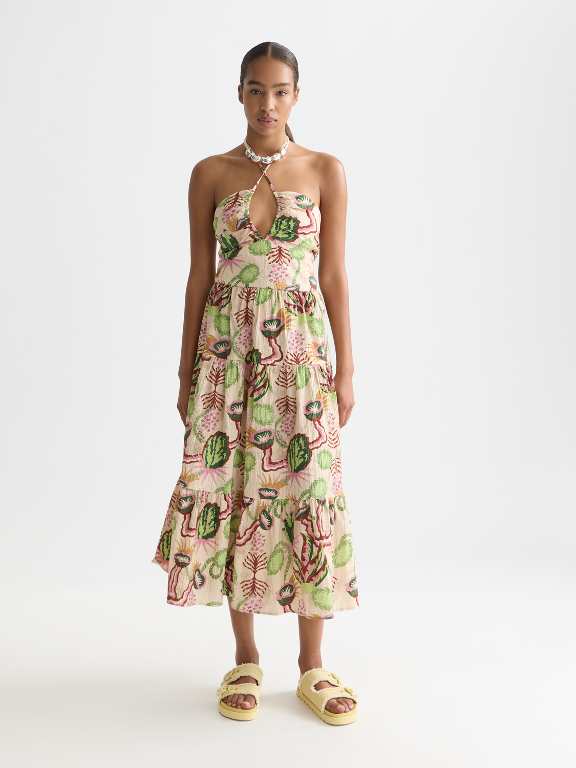 Seersucker midi dress - Scotch & Soda AU