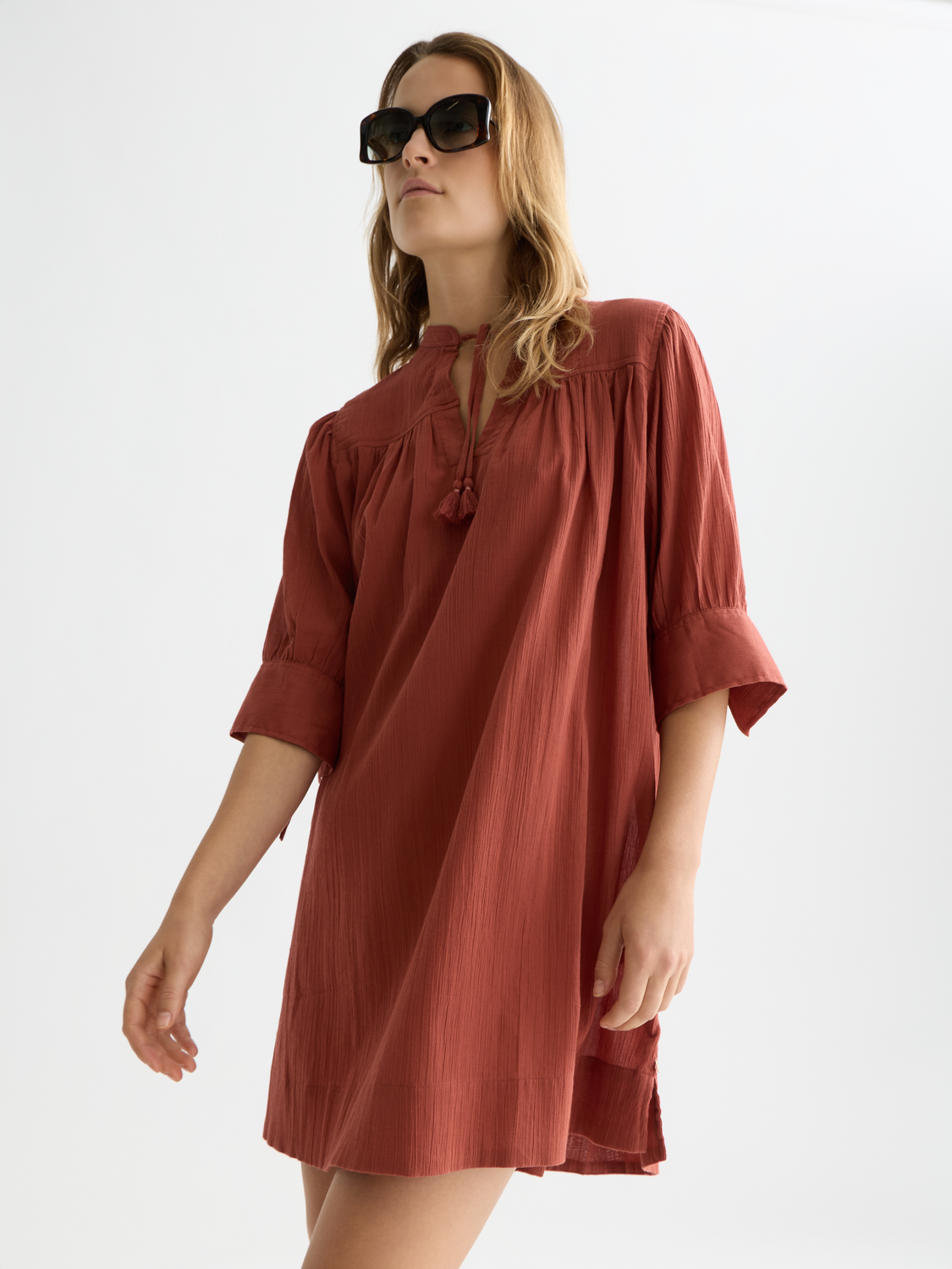 Mini gathered sleeve dress - Scotch & Soda AU