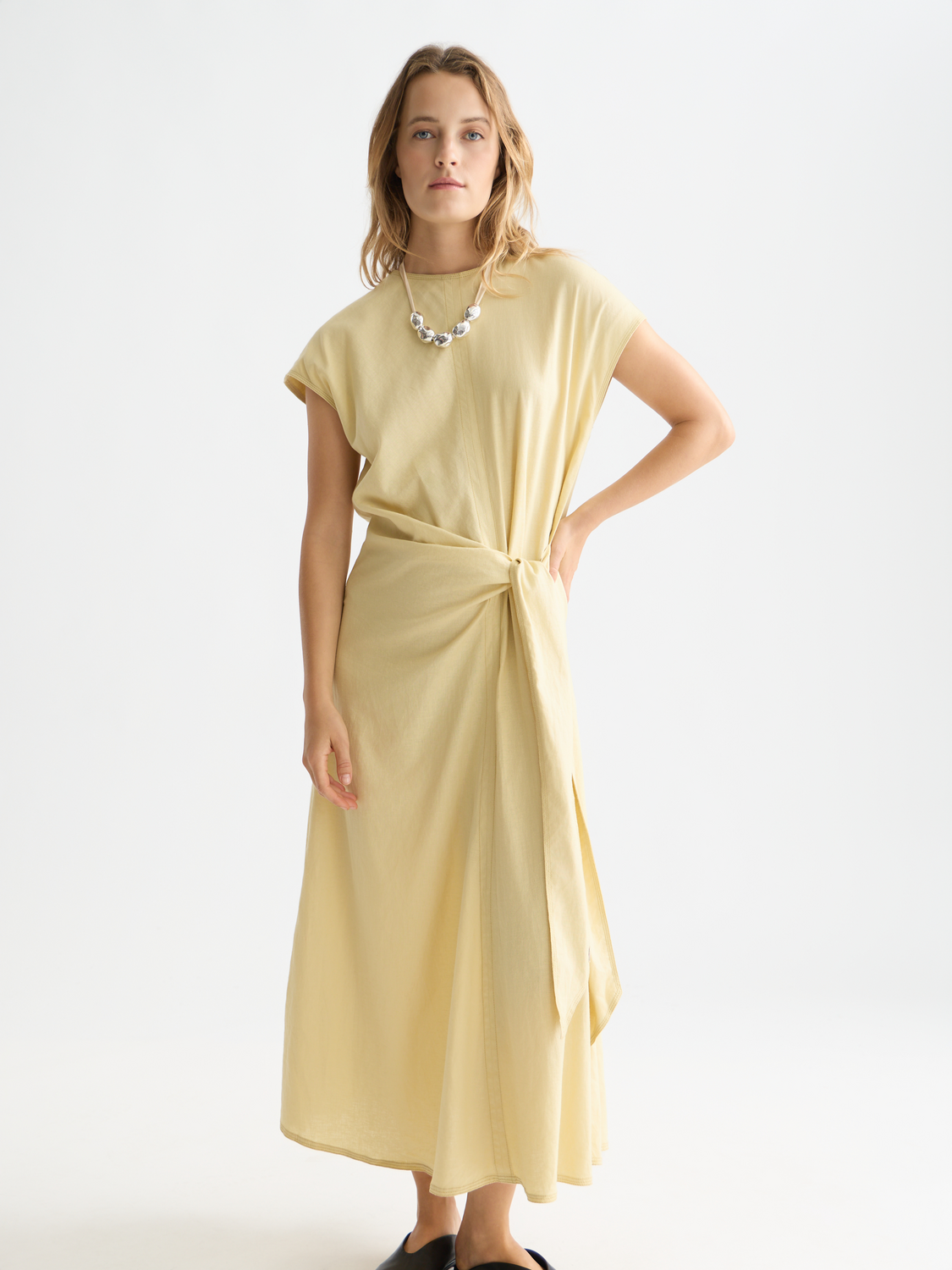Linen blend tie dress - Scotch & Soda AU