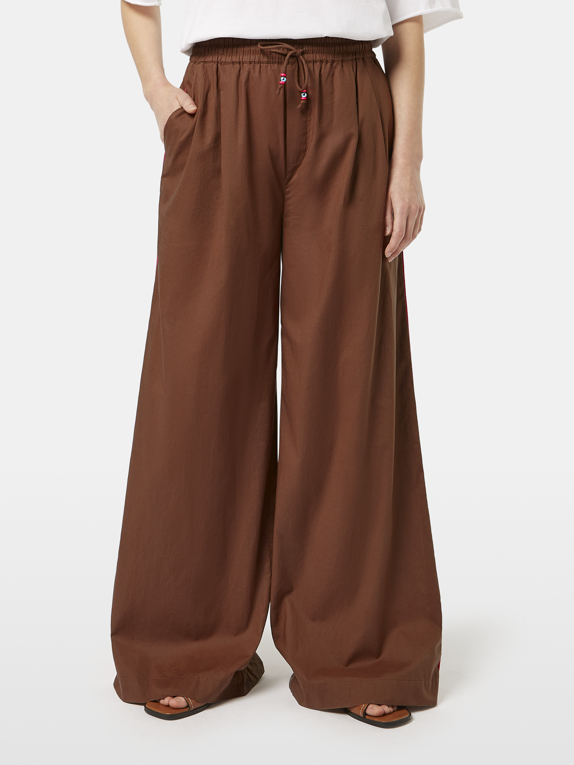 Cotton voile wide fit pants - Scotch & Soda AU
