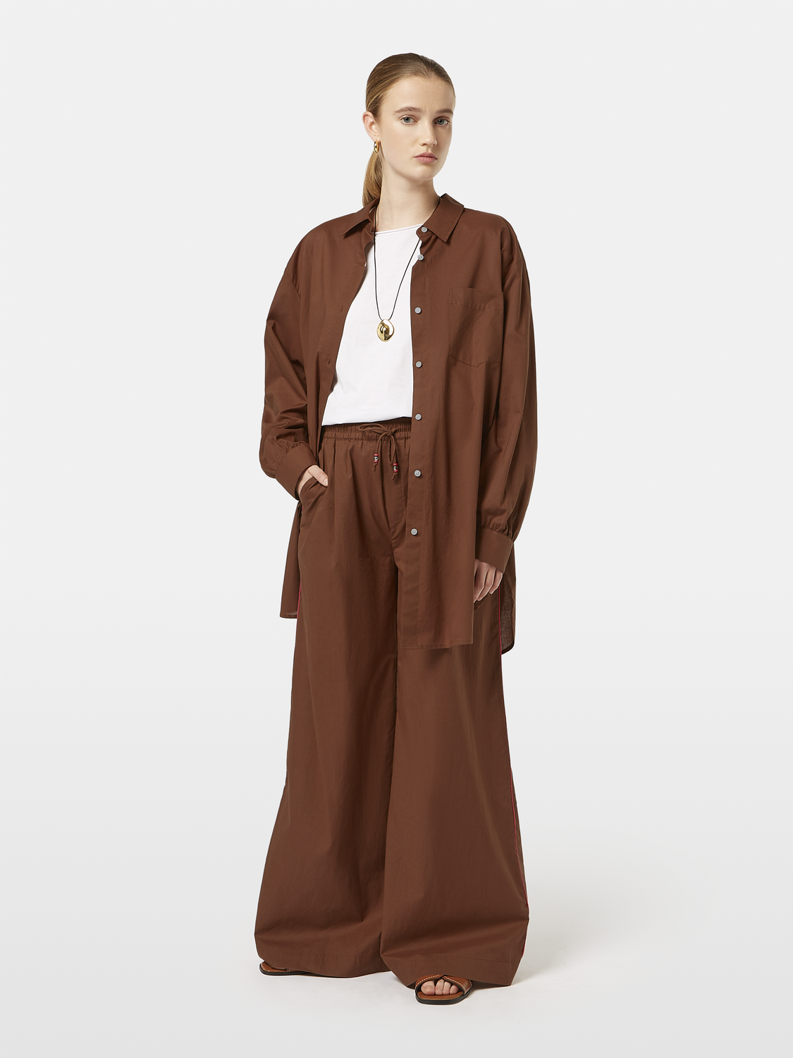 Cotton voile wide fit pants - Scotch & Soda AU