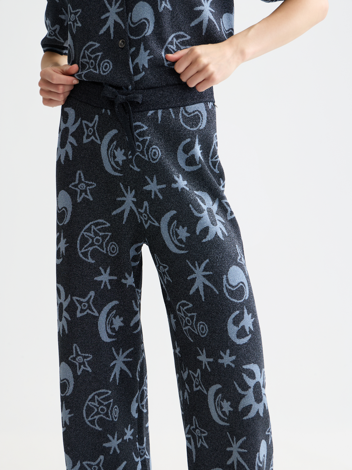 Jacquard knitted trousers - Scotch & Soda AU