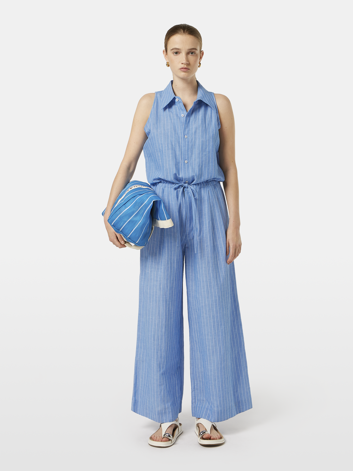 Striped linen jumpsuit - Scotch & Soda AU
