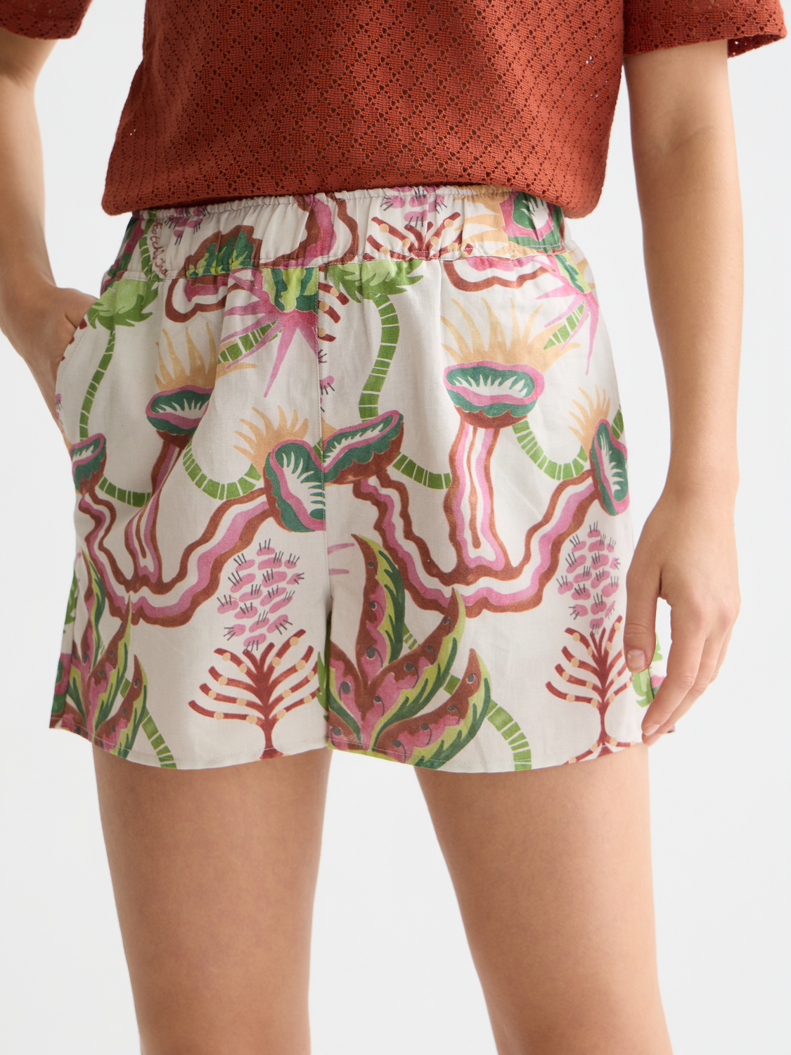 Cotton-linen shorts - Scotch & Soda AU
