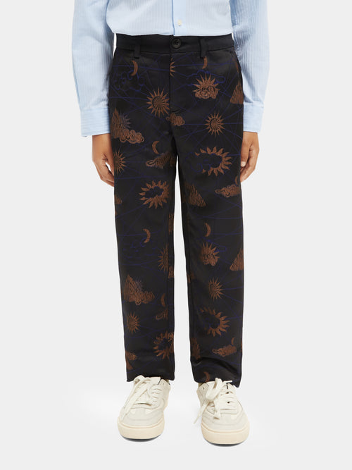 Jacquard print trousers  summumwomancom