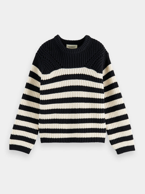 Striped boxy-fit sweater – Scotch u0026 Soda AU