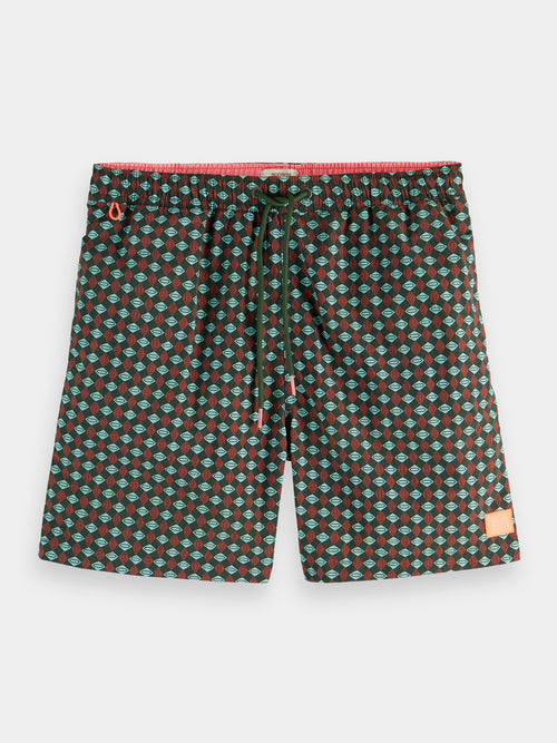 Mid-length printed swim shorts - Scotch & Soda AU