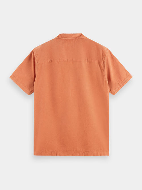 Short-sleeved corduroy camp shirt - Scotch & Soda AU