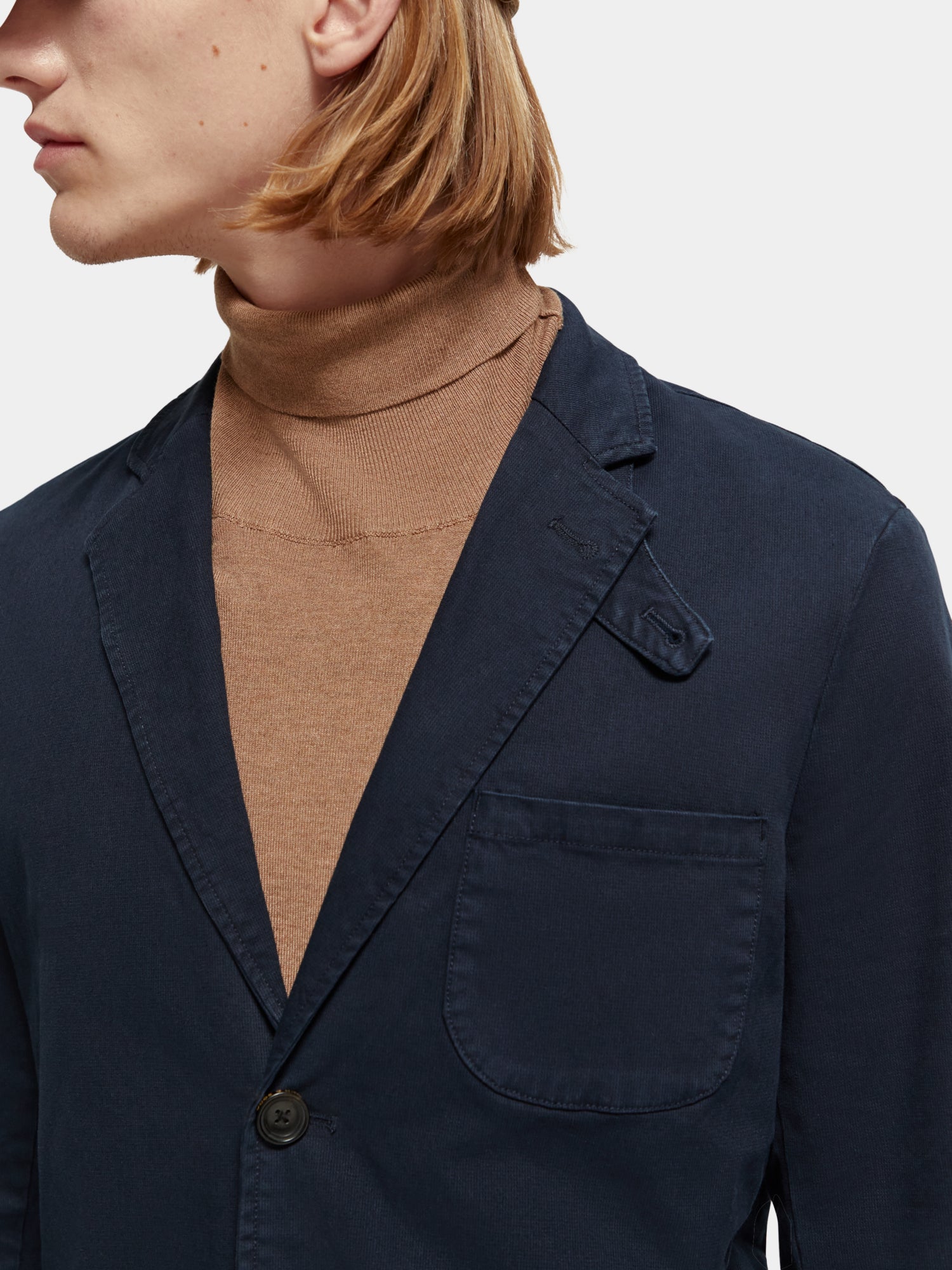 Structured garment dyed cotton-blend blazer - Scotch & Soda AU