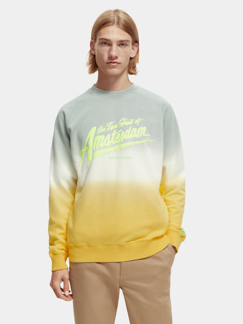Dip-dyed crewneck artwork sweatshirt - Scotch & Soda AU