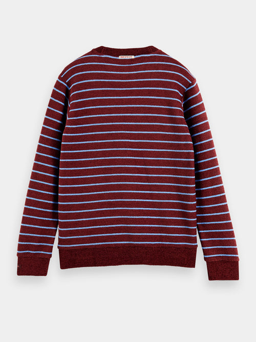 Striped crewneck felpa sweatshirt - Scotch & Soda AU