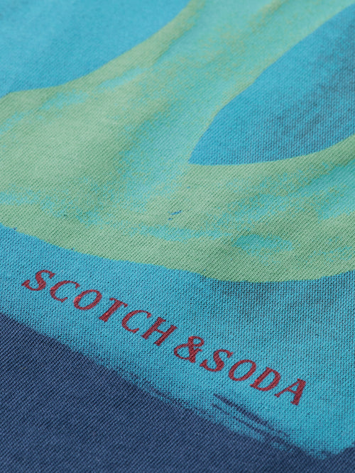 Organic cotton artwork crewneck T-shirt - Scotch & Soda AU