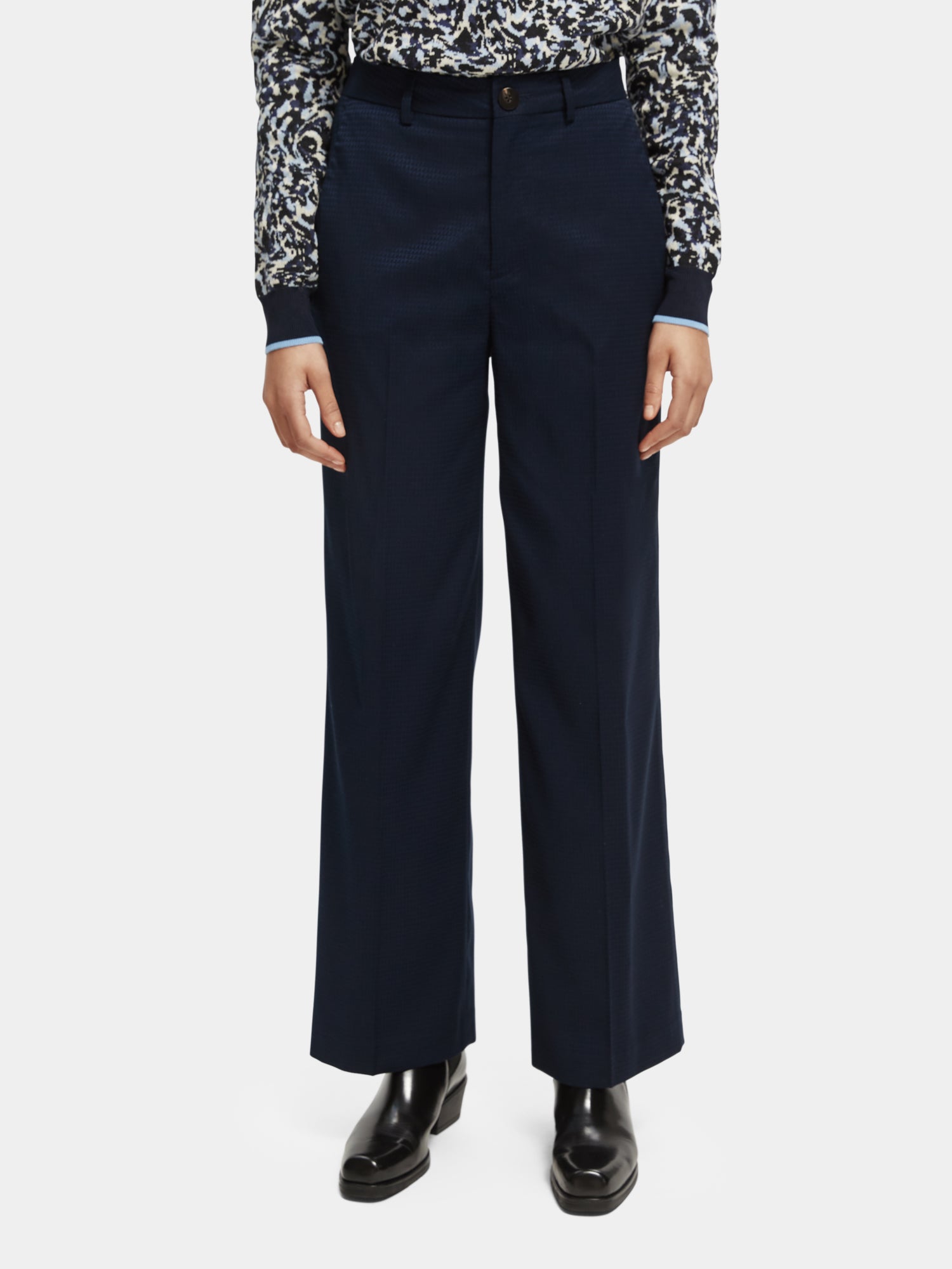 Edie - high-rise wide-leg trousers - Scotch & Soda AU