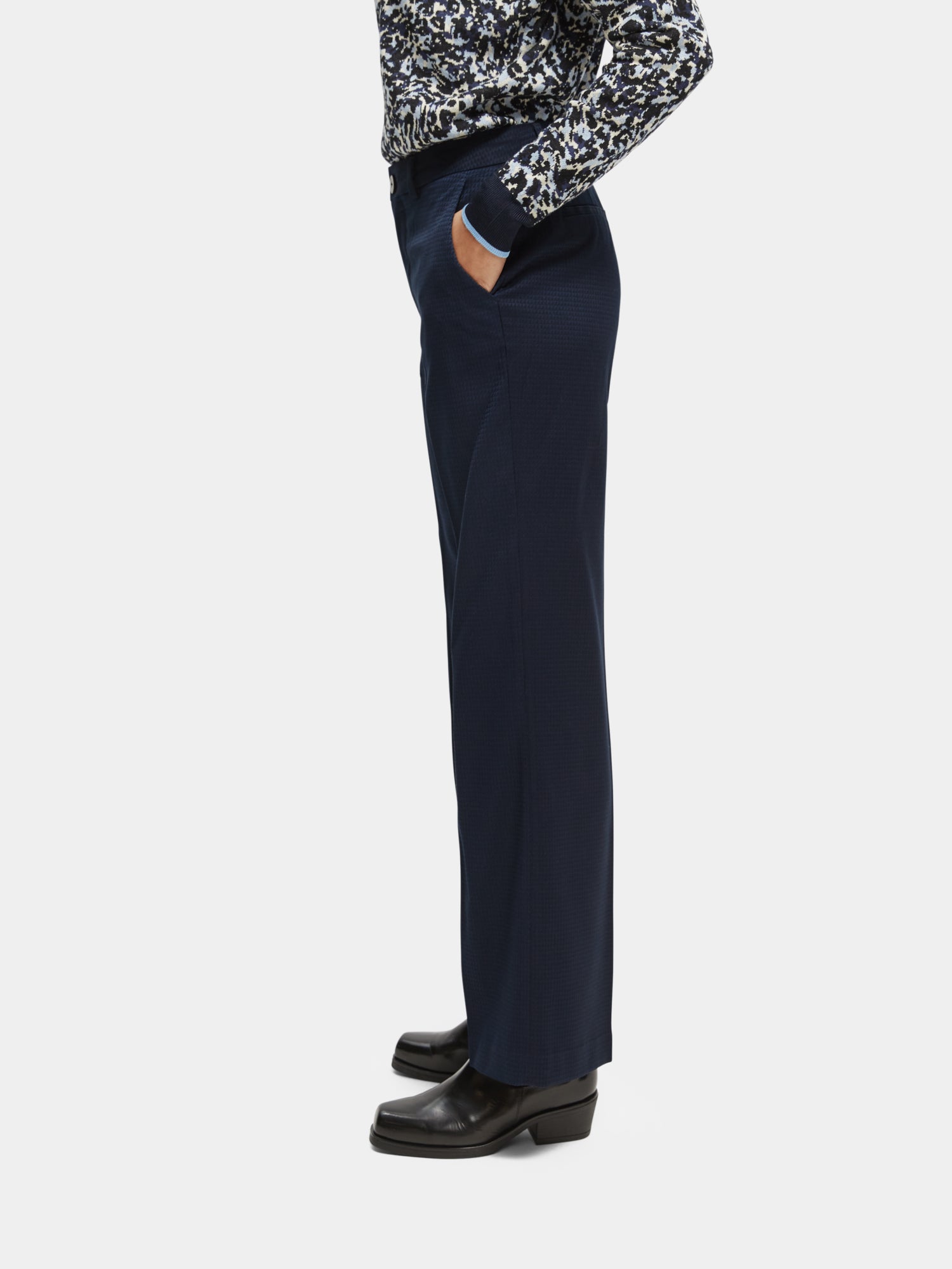 Edie - high-rise wide-leg trousers - Scotch & Soda AU