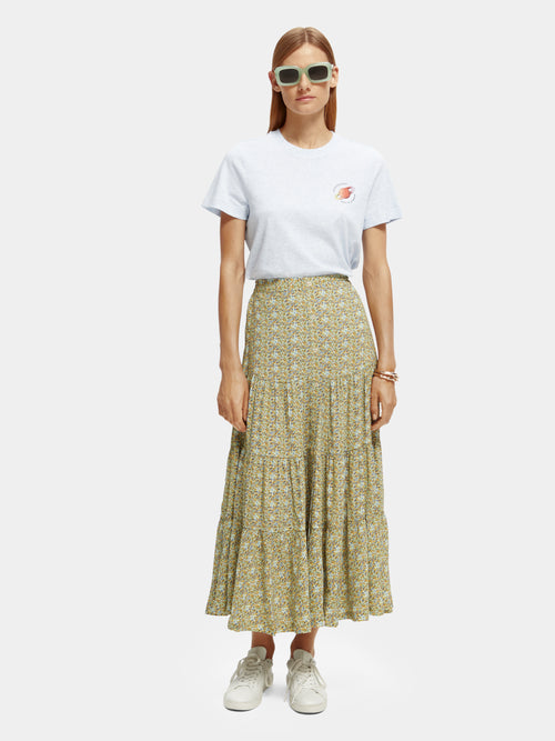 Button-up tiered maxi skirt - Scotch & Soda AU