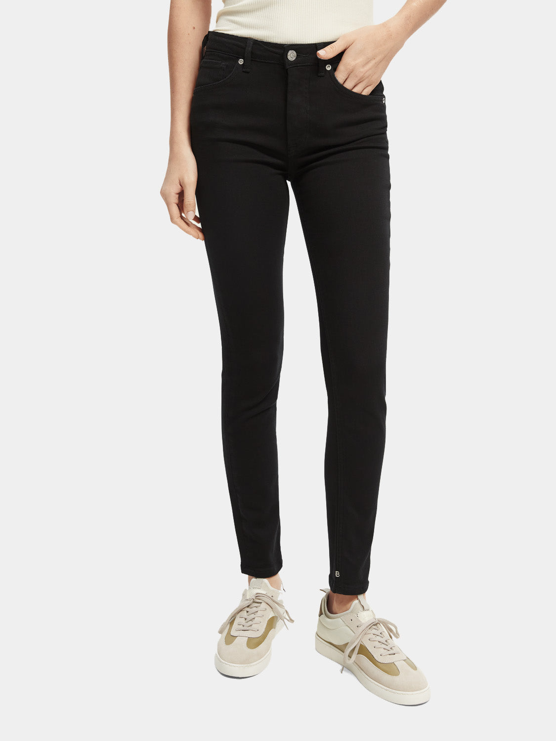 Haut high-rise black skinny fit jeans - Scotch & Soda AU